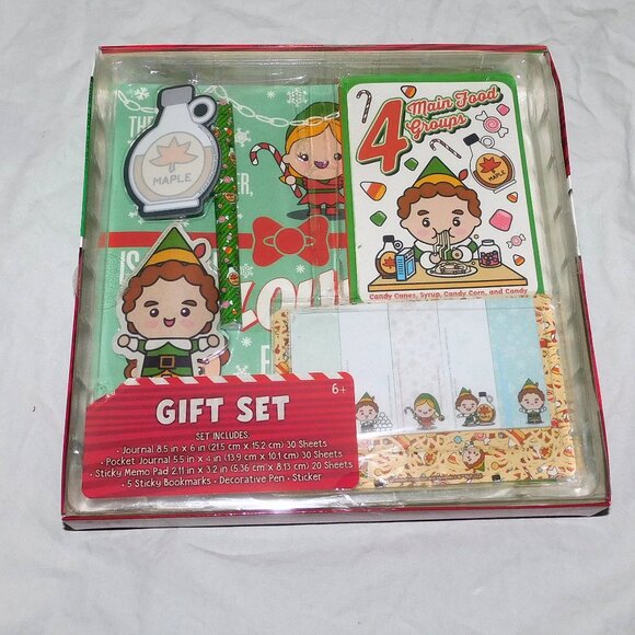 Buddy the Elf Christmas Gift Set Pen Journal Sticky Notes Bookmarks Jovie NEW - Picture 1 of 2